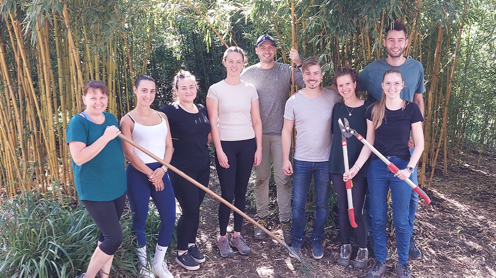 HRworks-Mitarbeiter beim Social Day in Freiburg auf dem Mundenhofgelände
